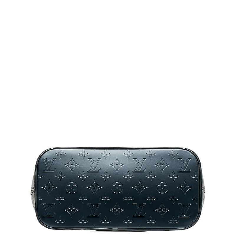 Louis Vuitton Monogram Matt Stockton Handbag Blue Leather Louis Vuitton