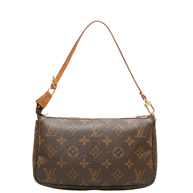 Louis Vuitton Monogram Accessory Shoulder Bag Accessory Pocket Brown PVC Leather Ladies Louis Vuitton
