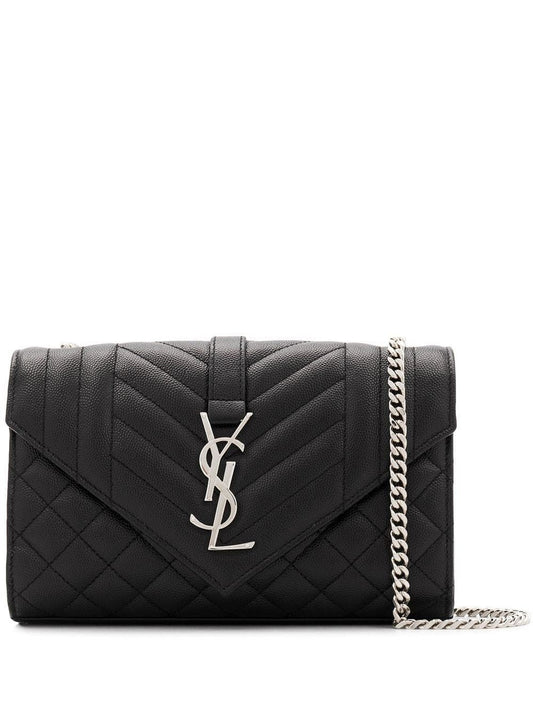 Luxury Saint Laurent Trending 2025 Women's Envelope Small Bag in Nero |