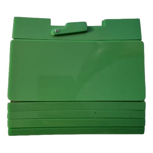Fendi green clutch style purse made of Lucite tiles and green leather with a latch top closure