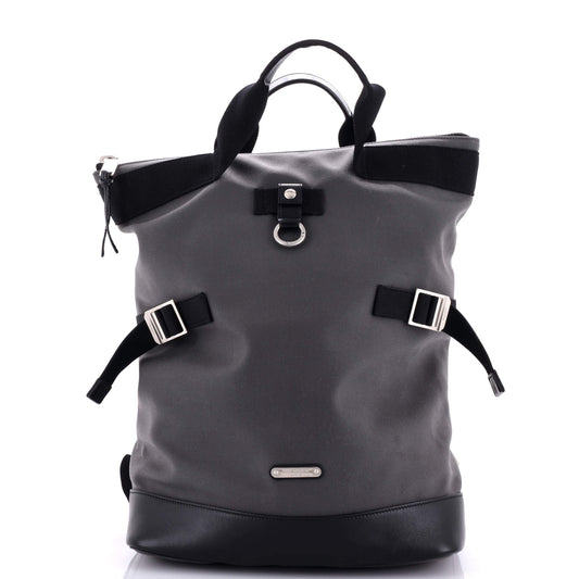 Luxury Saint Laurent Trending 2025 Rivington Race Convertible Backpack Canvas with Leather