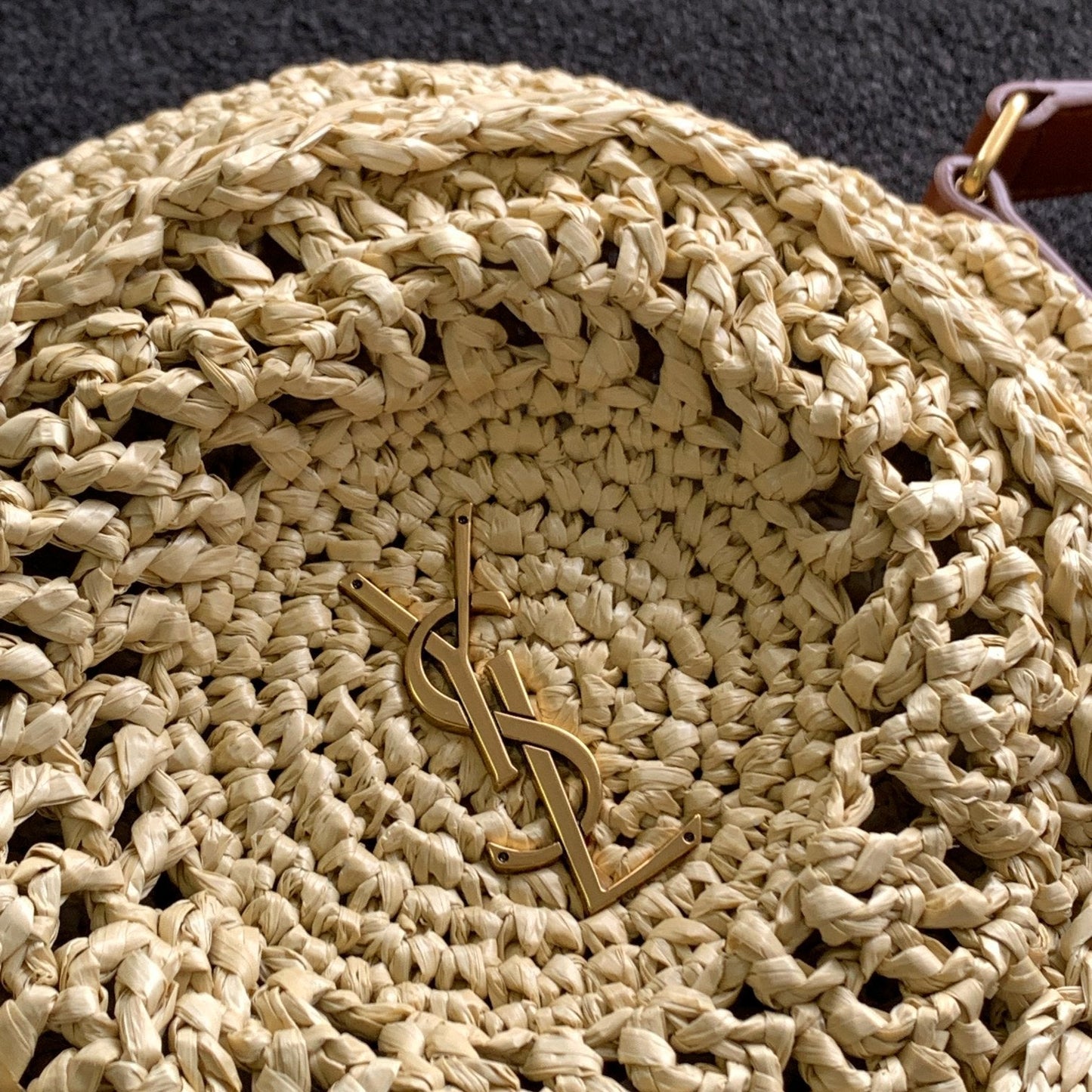 Yves Saint Laurent Sac Rond Bag In Raffia