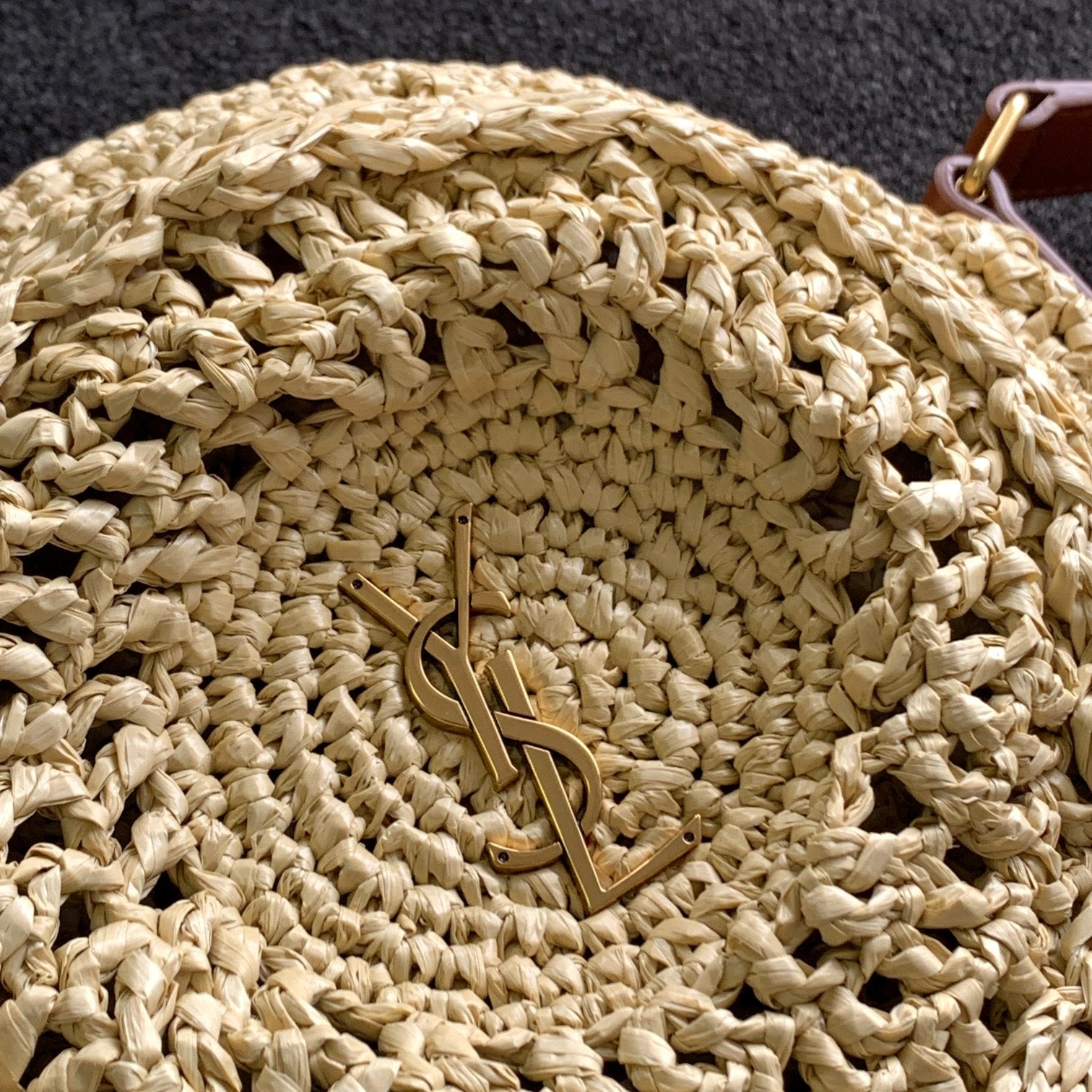 Yves Saint Laurent Sac Rond Bag In Raffia