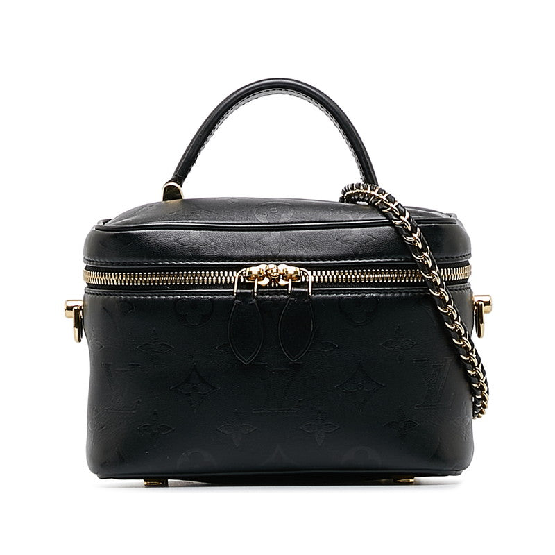 Louis Vuitton Monogram Ink Vanity PM Vanity Bag Shoulder Bag 2WAY Noir Black Leather Louis Vuitton