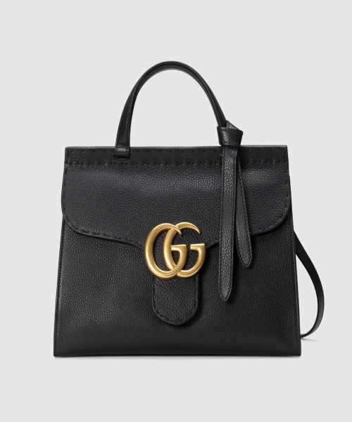 Gucci Monogram Leather Top Handle Crossbody
