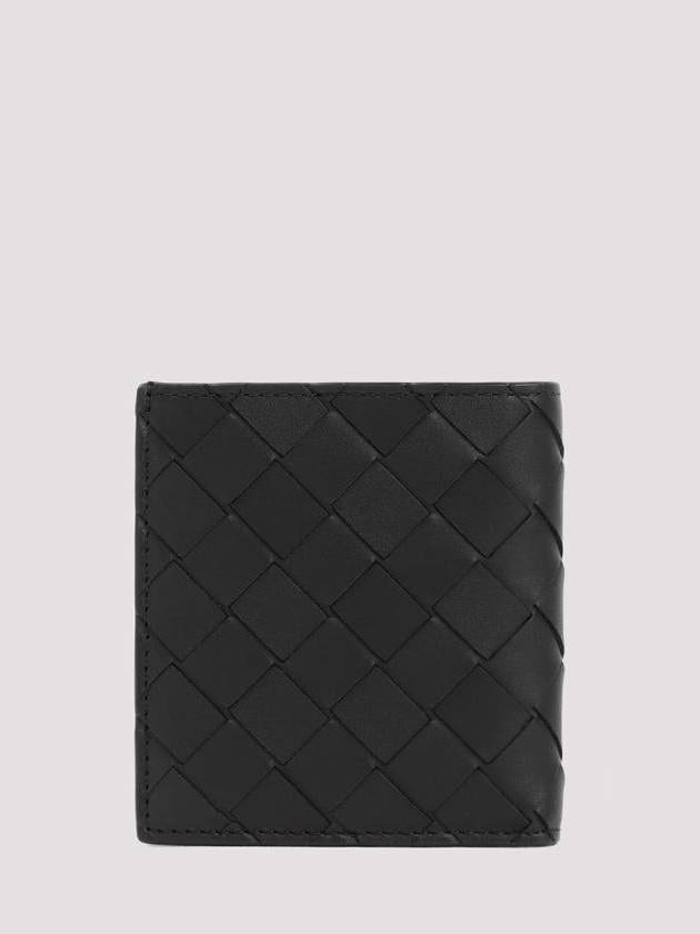Luxury Bottega Veneta Intrecciato Slim Half Wallet Black