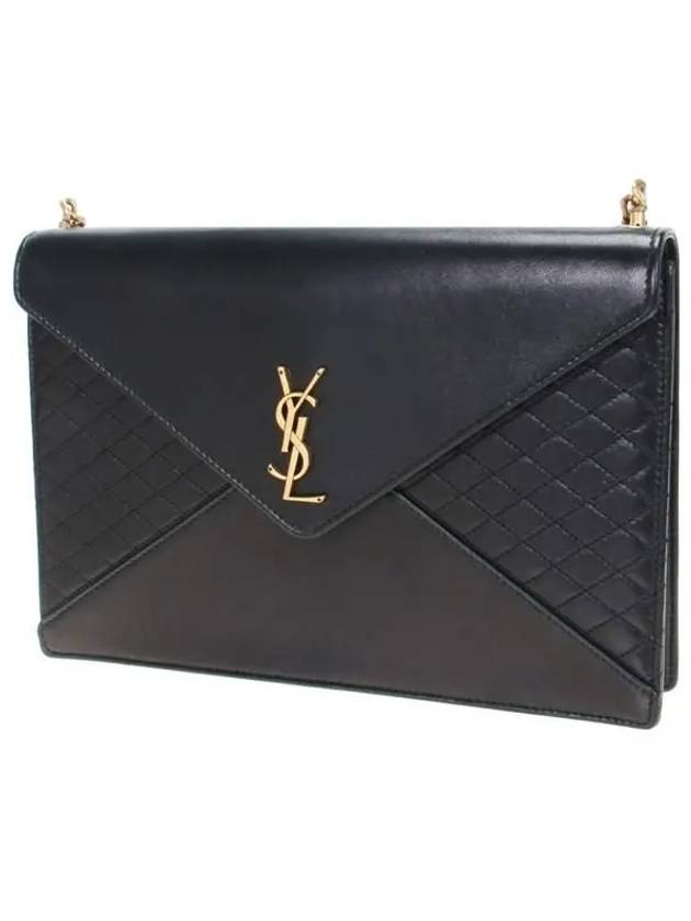 Luxury Saint Laurent Trending 2025 Women's Monogram Gabi Quilted Chain Shoulder Bag Black