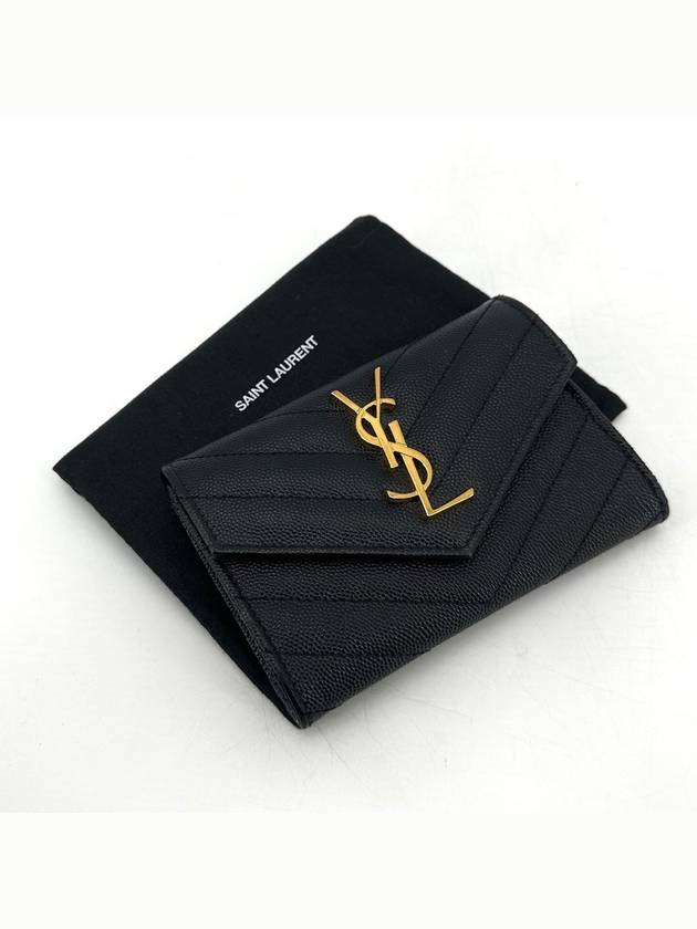 Luxury Saint Laurent Trending 2026 Envelope gold card wallet 414404