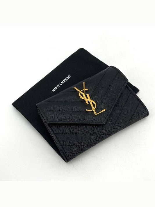 Luxury Saint Laurent Trending 2026 Envelope gold card wallet 414404
