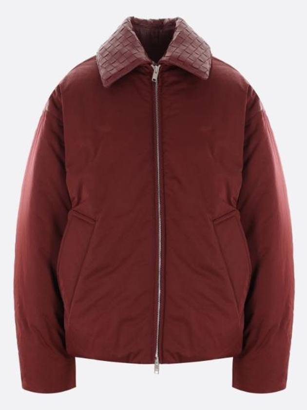 Luxury Bottega Veneta Tech Nylon Puffer Jacket Barolo