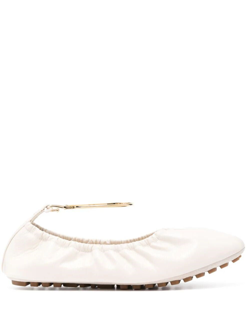 Fendi Women Filo Leather Ballerinas