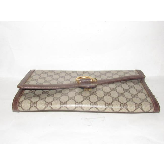 Gucci Envelope Lou Leather Canvas Clutch