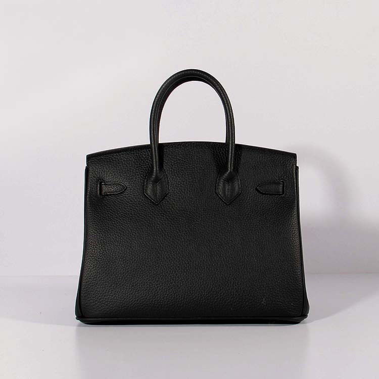 Luxury Hermes 30cm Birkin Bag Togo Leather with Strap Black Gold