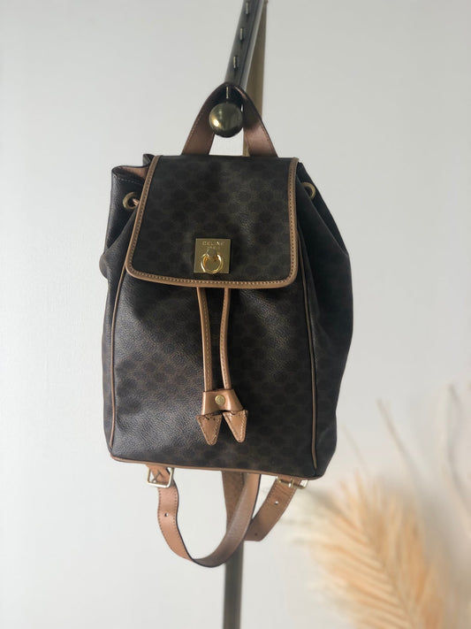 CELINE Macadam Gancini Backpack Brown bsm3xz