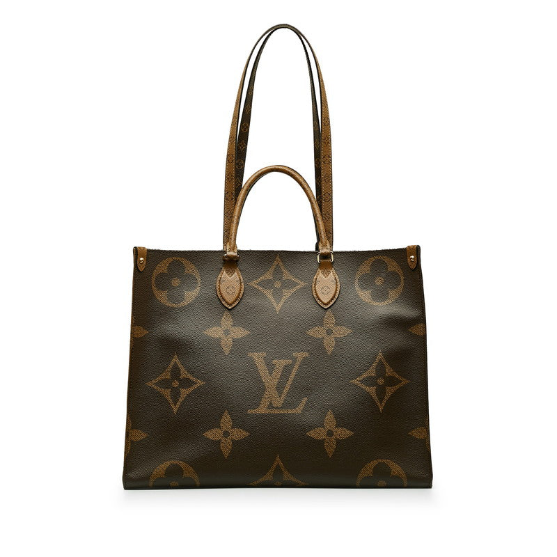 Louis Vuitton Monogram Giant Reverse Onzagor GM Handbag Shoulder Bag 2WAY Brown PVC Leather Louis Vuitton