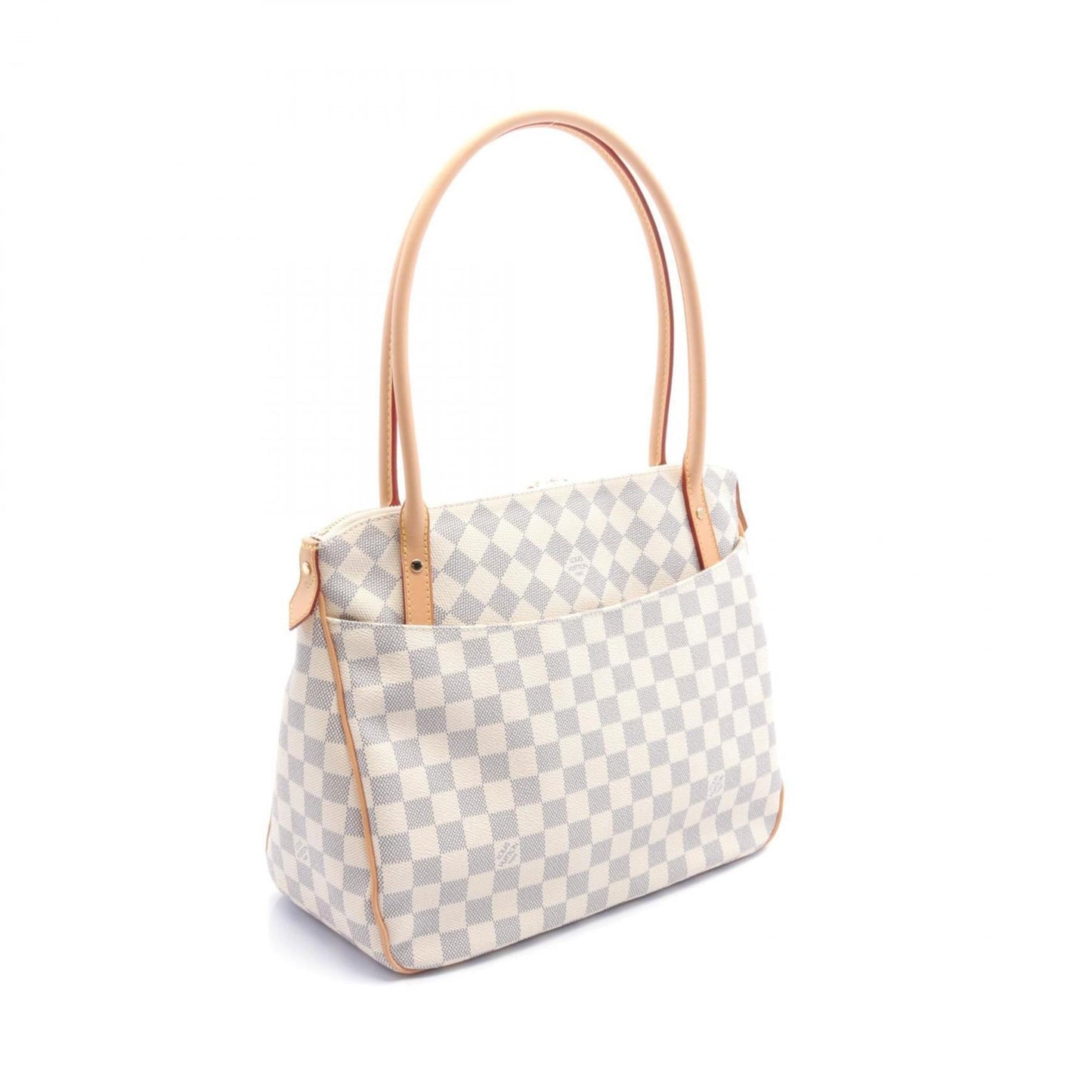 Louis Vuitton Coated Canvas Damier Azur Pvc Leather Shoulder Bag