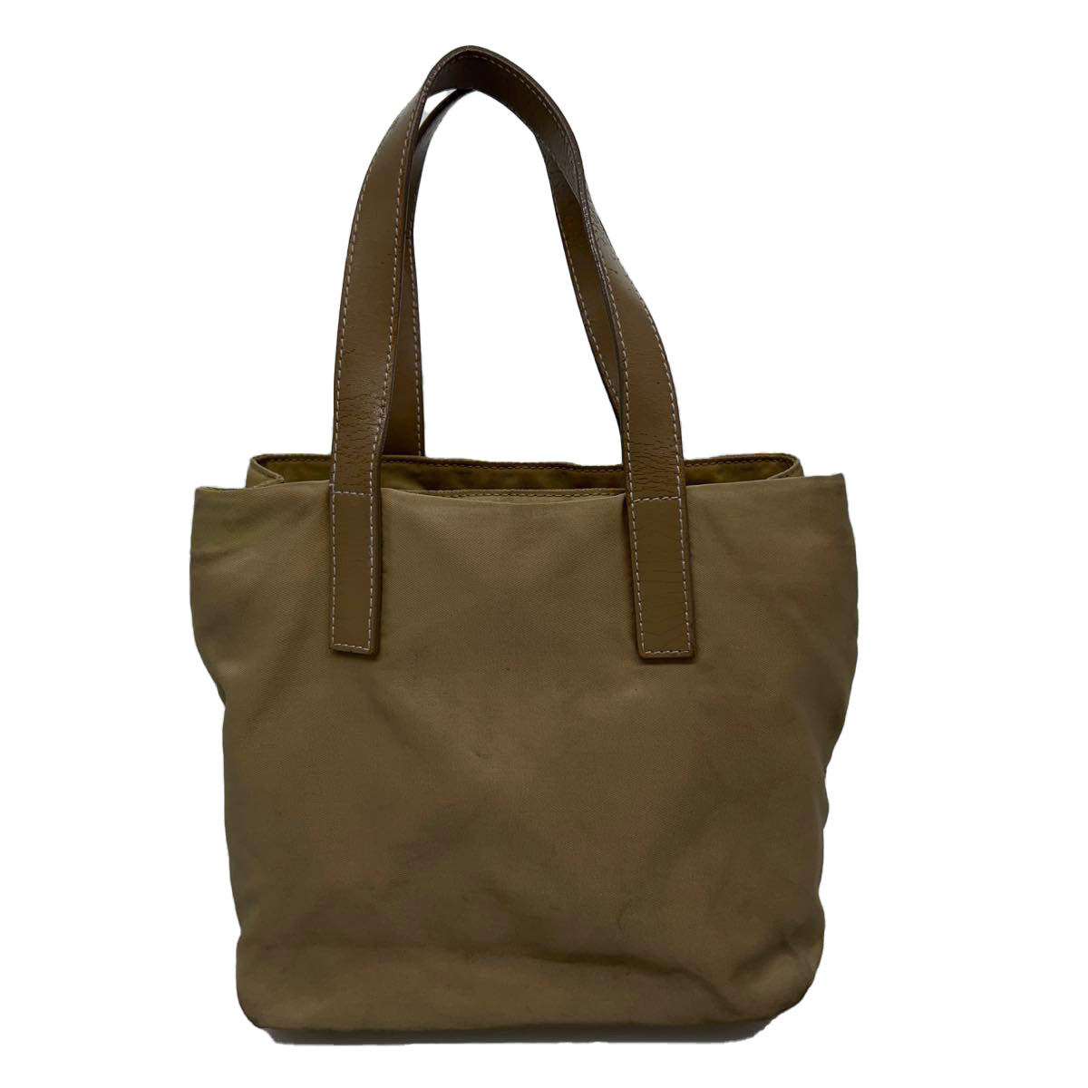 Prada Hand Bag Nylon Beige