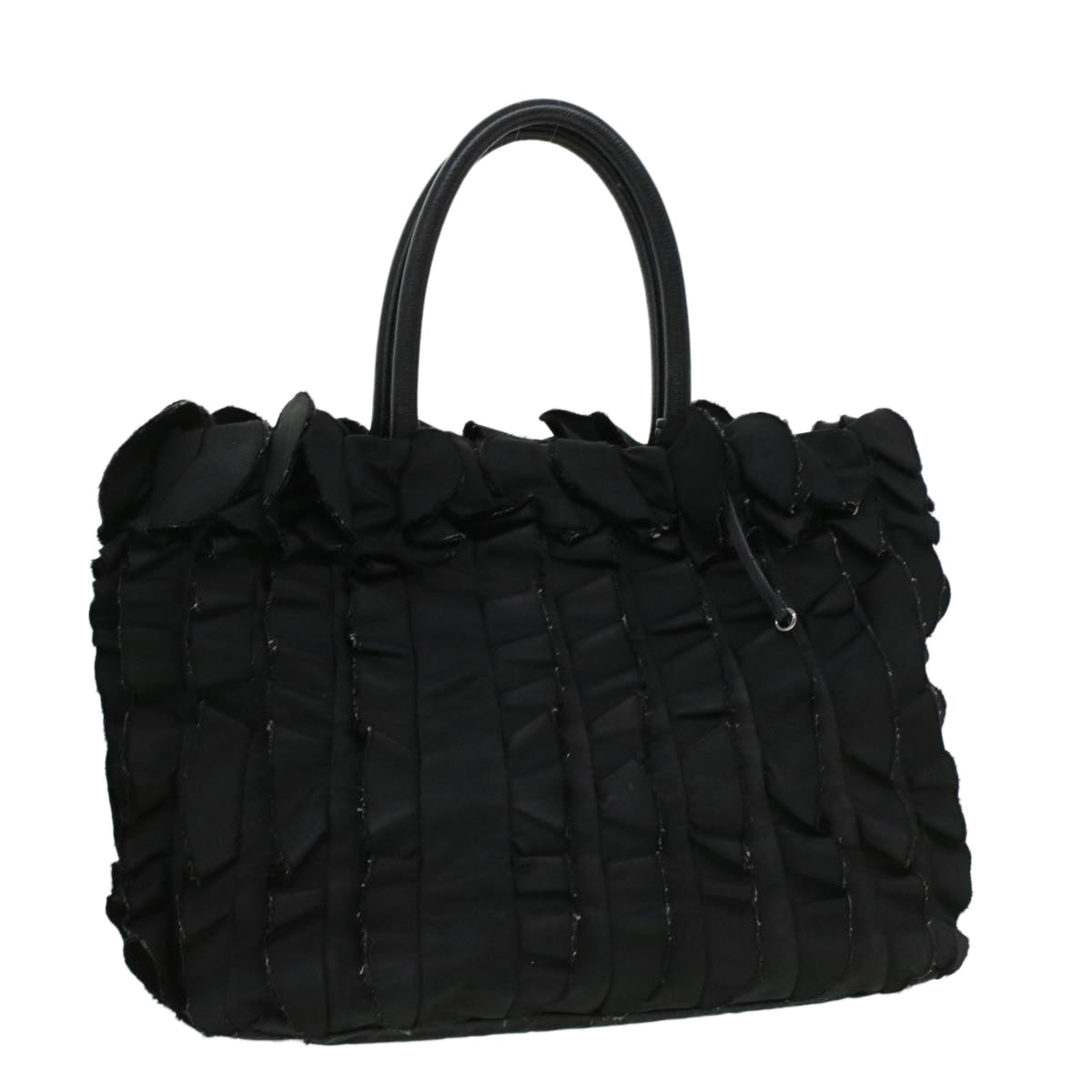 Prada Hand Bag Nylon Black