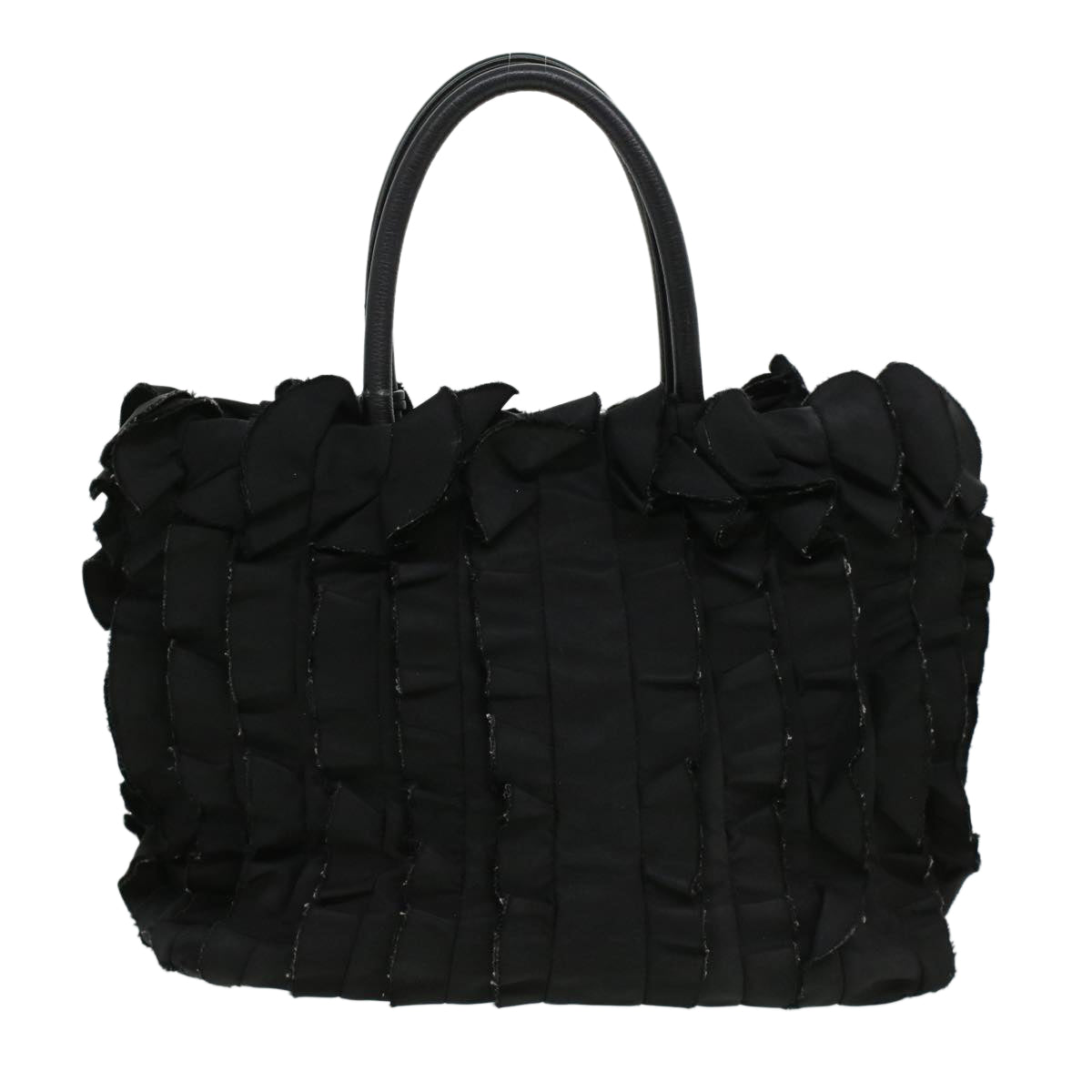 Prada Hand Bag Nylon Black