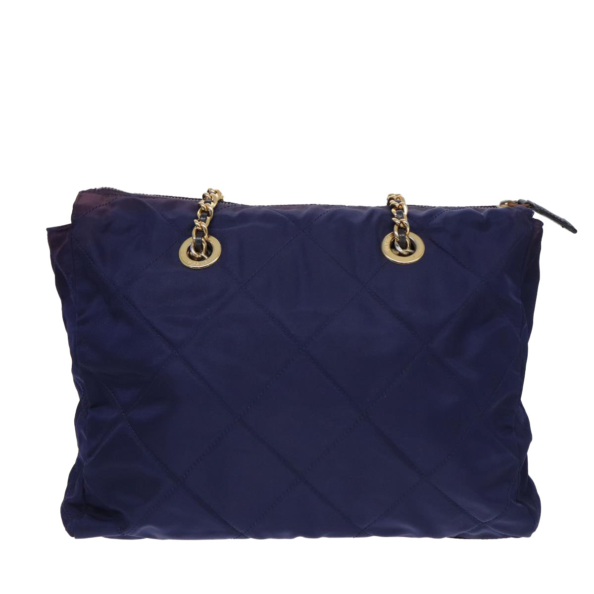 PRADA Chain Shoulder Bag Nylon Purple Auth