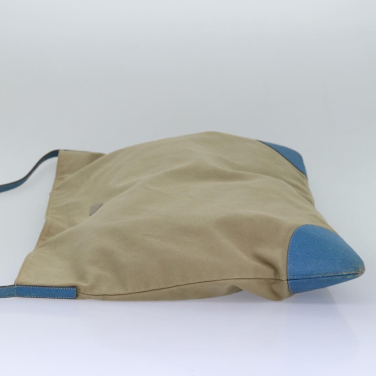 PRADA Shoulder Bag Canvas Beige Auth