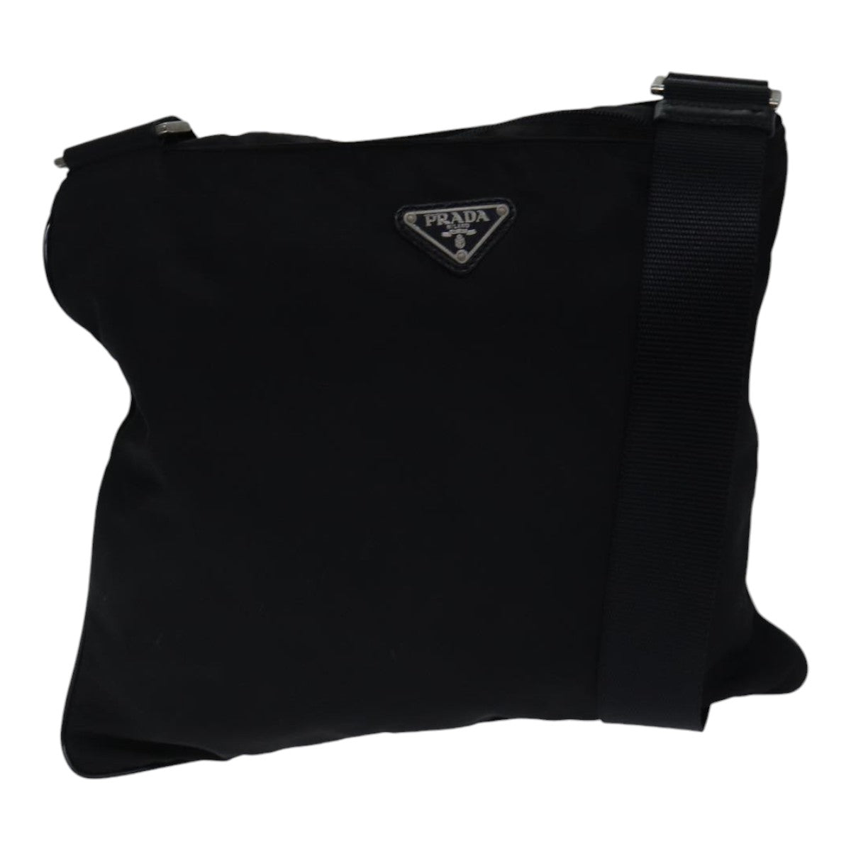 PRADA Shoulder Bag Nylon Black Auth