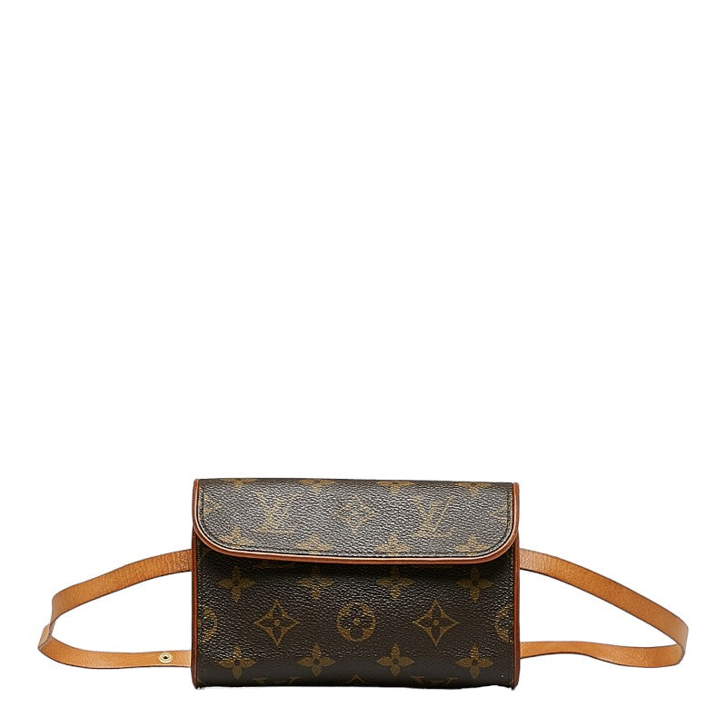Louis Vuitton Monogram Poschet Florentine Body Bag West Bag Brown PVC Leather Louis Vuitton
