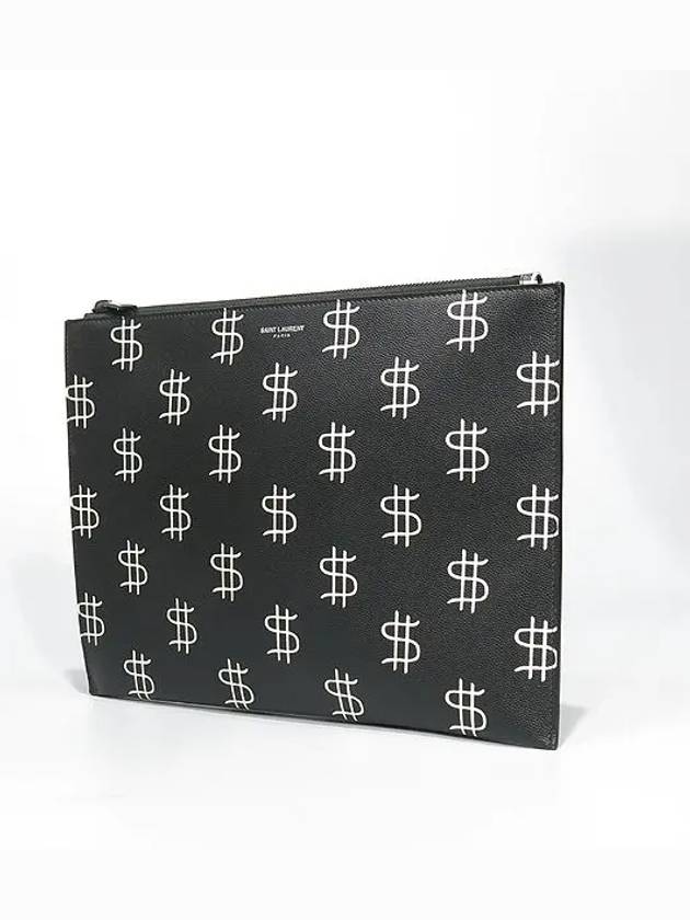 Luxury Saint Laurent Trending 2025 YSL Yip 397294 Black Color Printing Clutch Bag