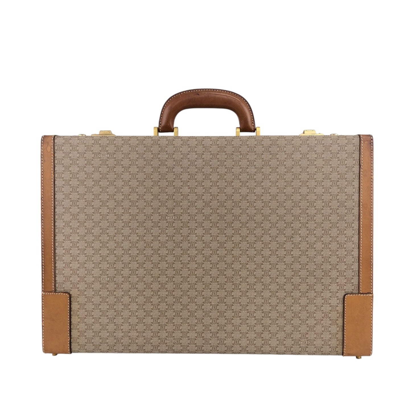 CELINE Macadam Handbag Trunk Case Beige mp7ck6