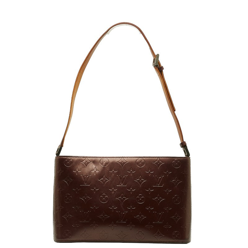 Louis Vuitton Monogram Mat Shoulder Bag Leather Violet Paraply Paraply