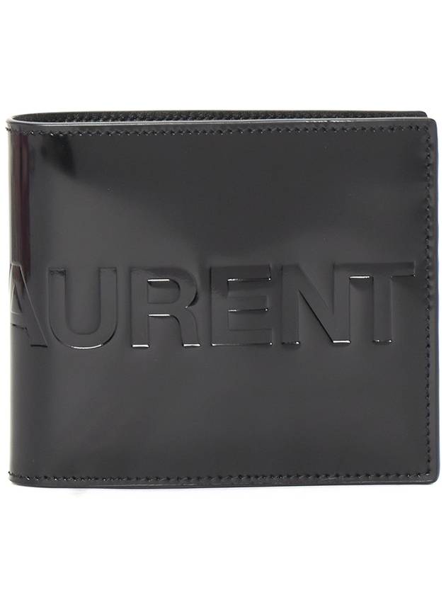 Luxury Saint Laurent Trending 2026 East West Half Wallet Black