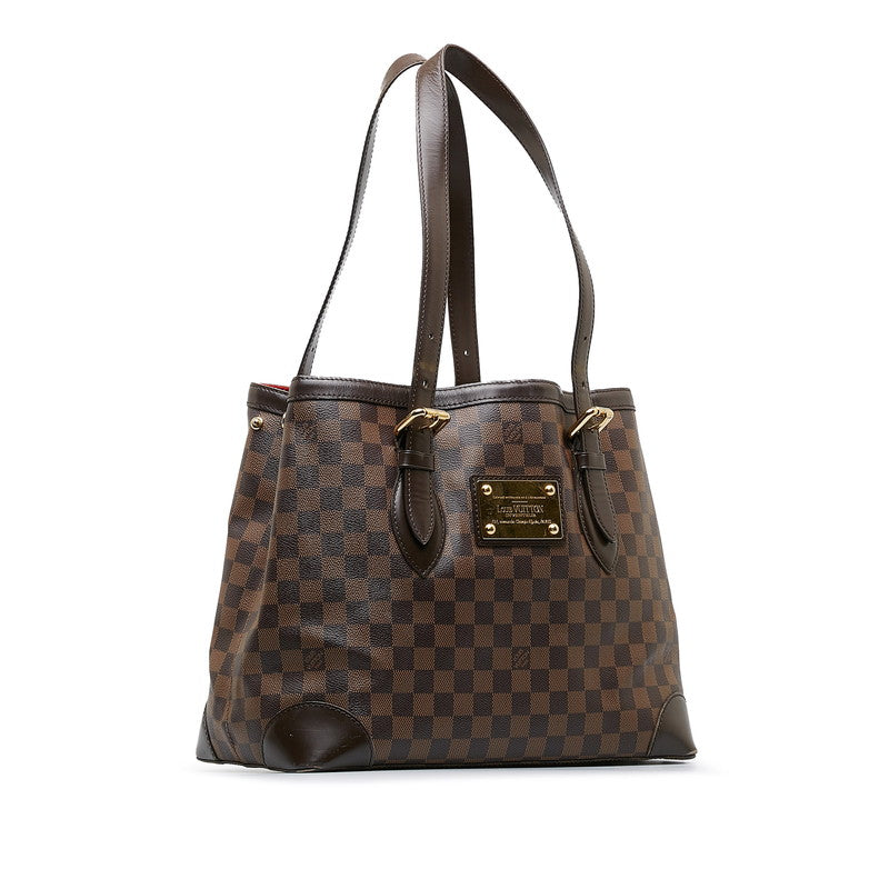 Louis Vuitton Damiere Hamsted MM Handbag Brown PVC Louis Vuitton
