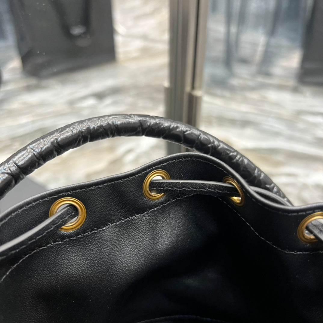 Yves Saint Laurent Bahia Small Bucket Bag Black