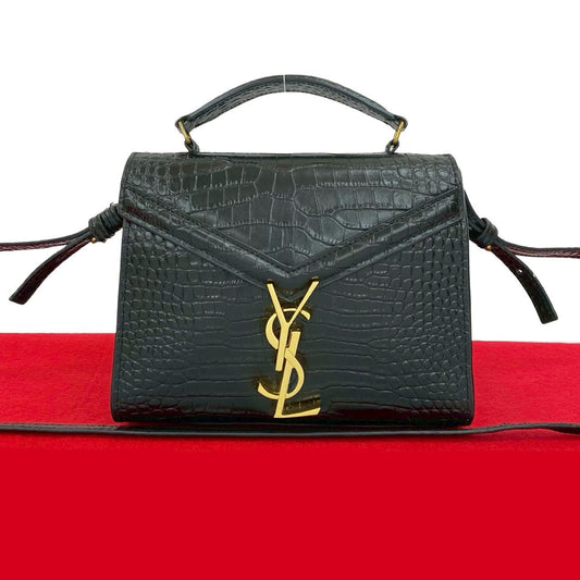 Saint Laurent Paris Cassandra YSL Logo Leather 2way Shoulder Bag Handbag