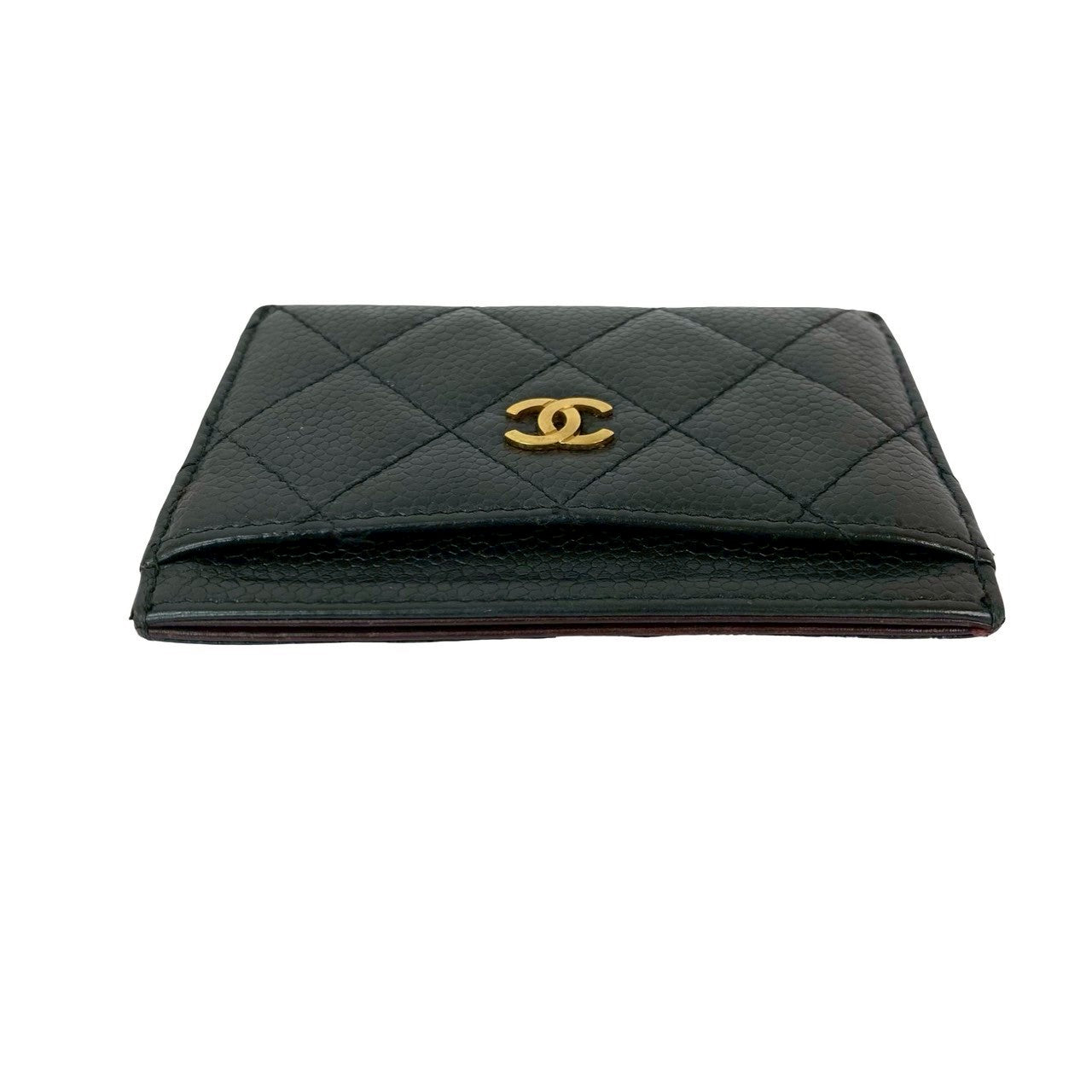 Chanel Matelassé Caviar Leather Card Case Handbag