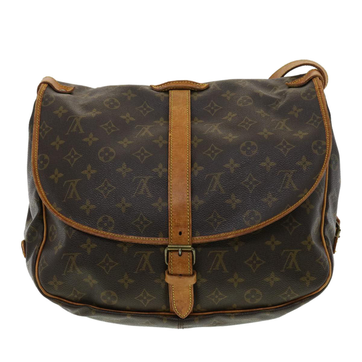 LOUIS VUITTON Monogram Saumur 35 Shoulder Bag LV Auth am3305