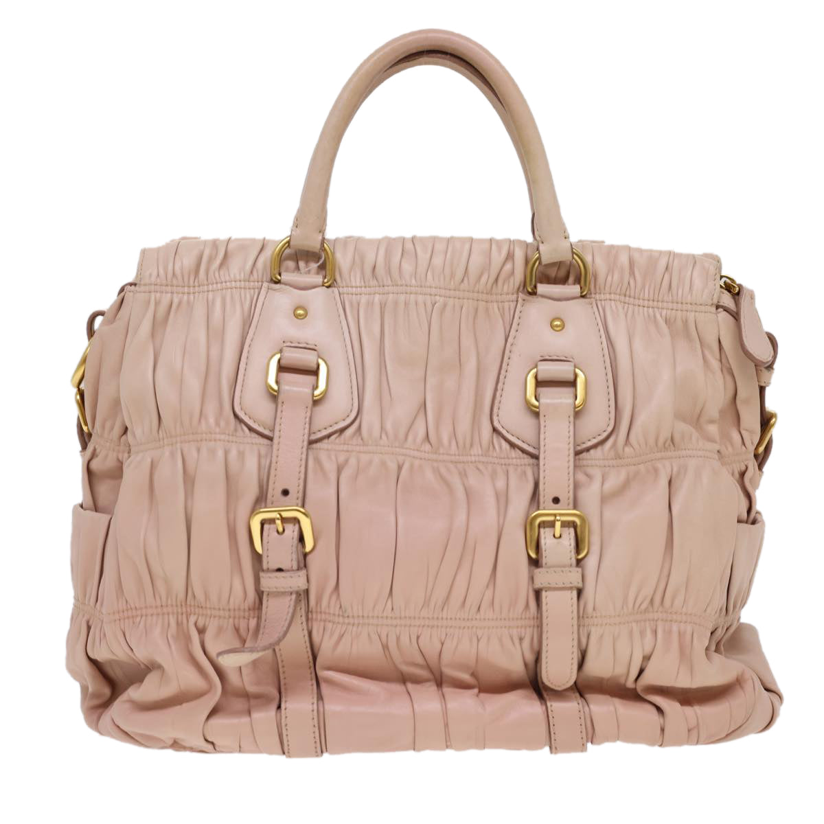 Prada Hand Bag Leather 2way Pink