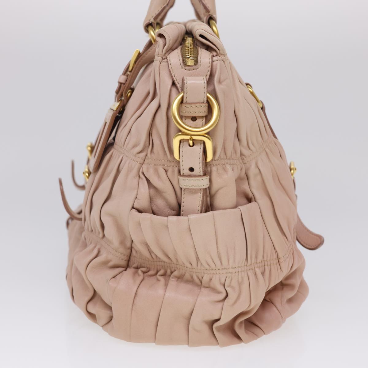 Prada Hand Bag Leather 2way Pink