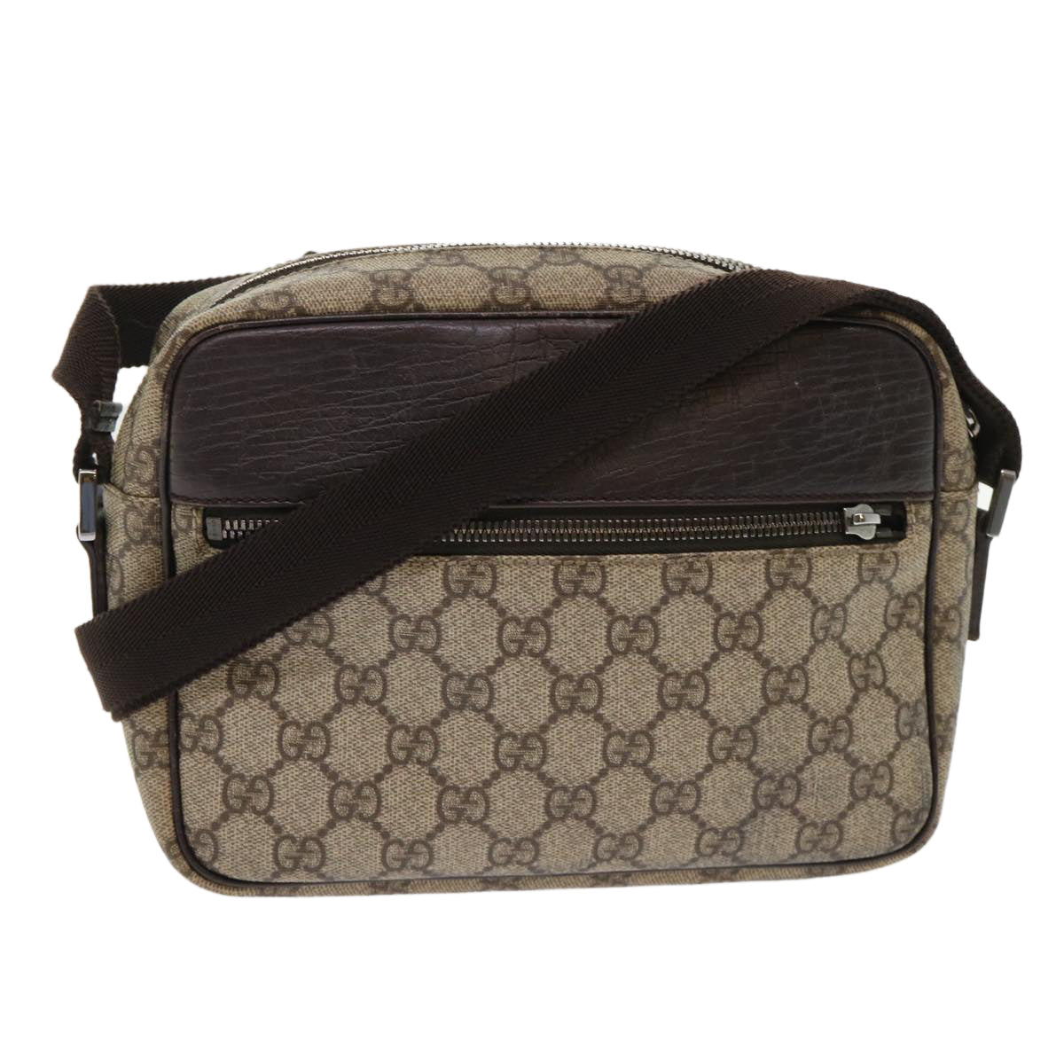 Gucci Leather Canvas Shoulder Bag