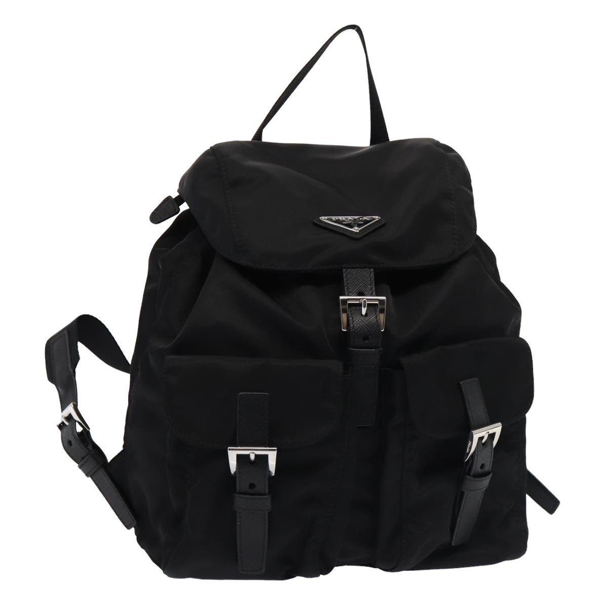 PRADA Backpack Nylon Black Auth