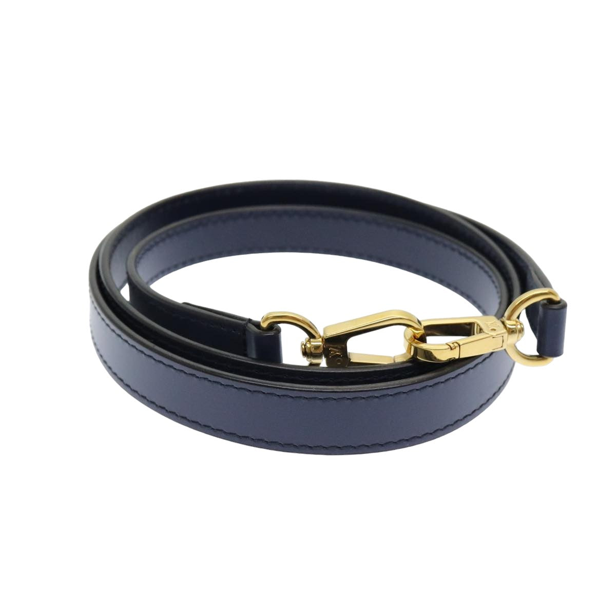 LOUIS VUITTON Shoulder Strap Leather 41.7" Navy LV Auth am6550