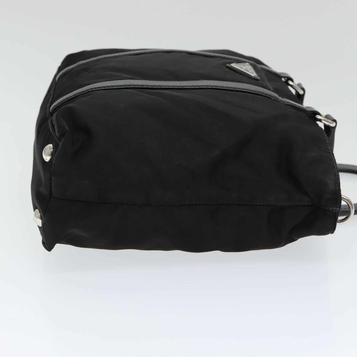PRADA Hand Bag Nylon Black Auth
