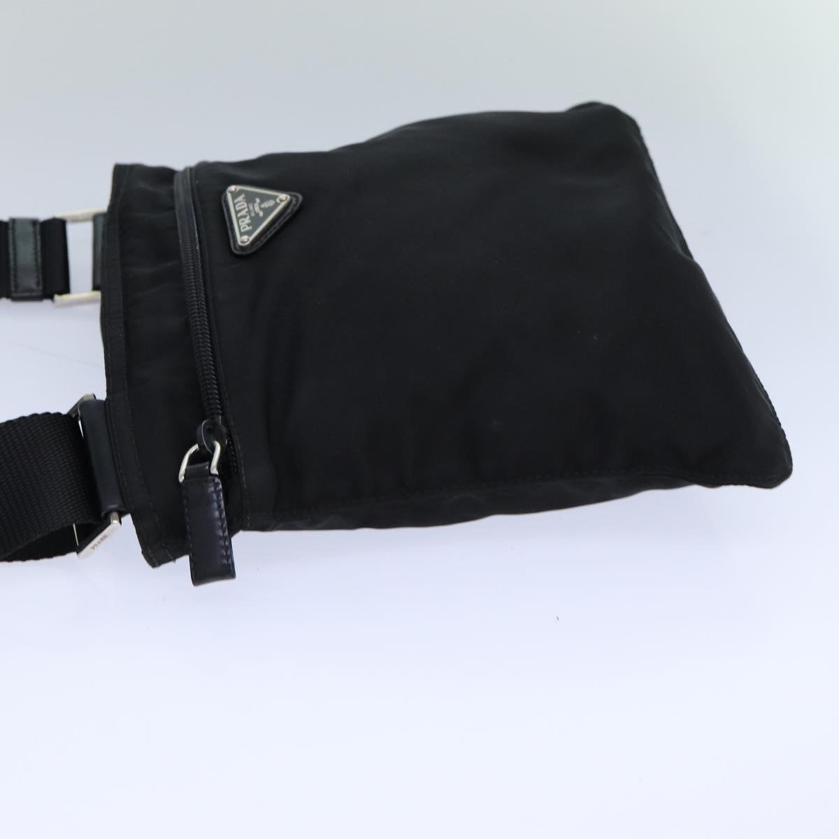 PRADA Shoulder Bag Nylon Black Auth