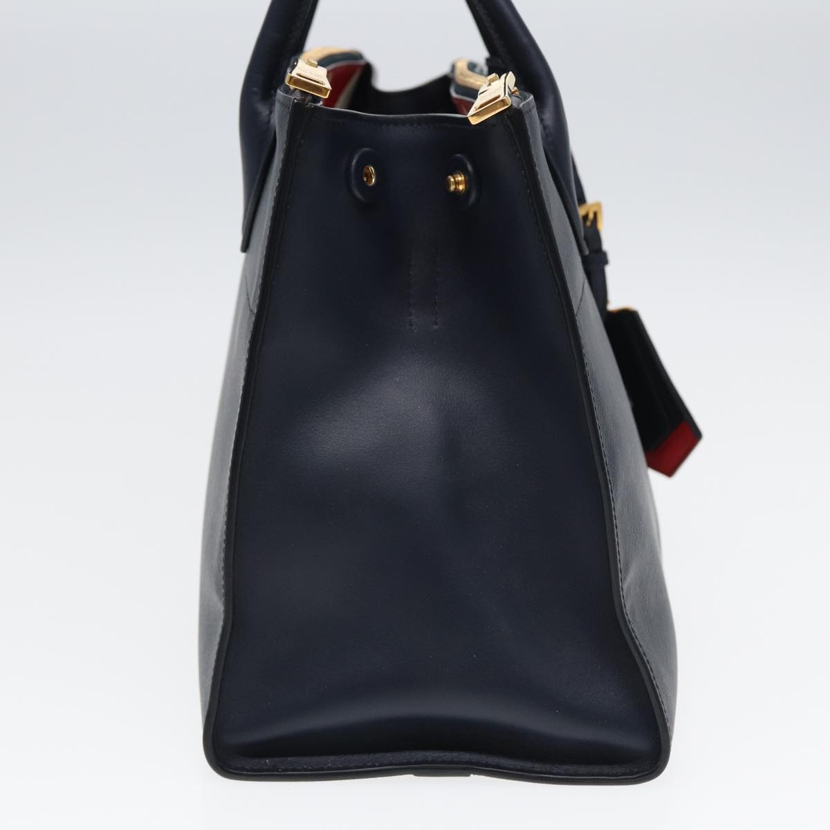 PRADA Hand Bag Safiano leather 2way Navy Auth