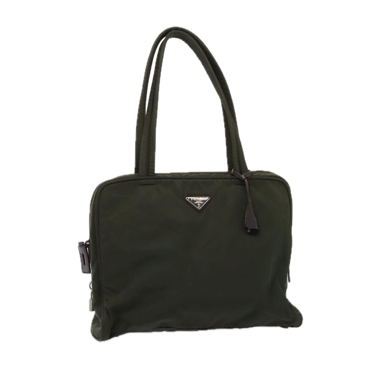 PRADA Tote Bag Nylon Khaki Auth
