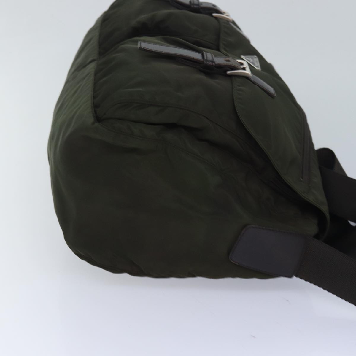 PRADA Shoulder Bag Nylon Khaki Auth