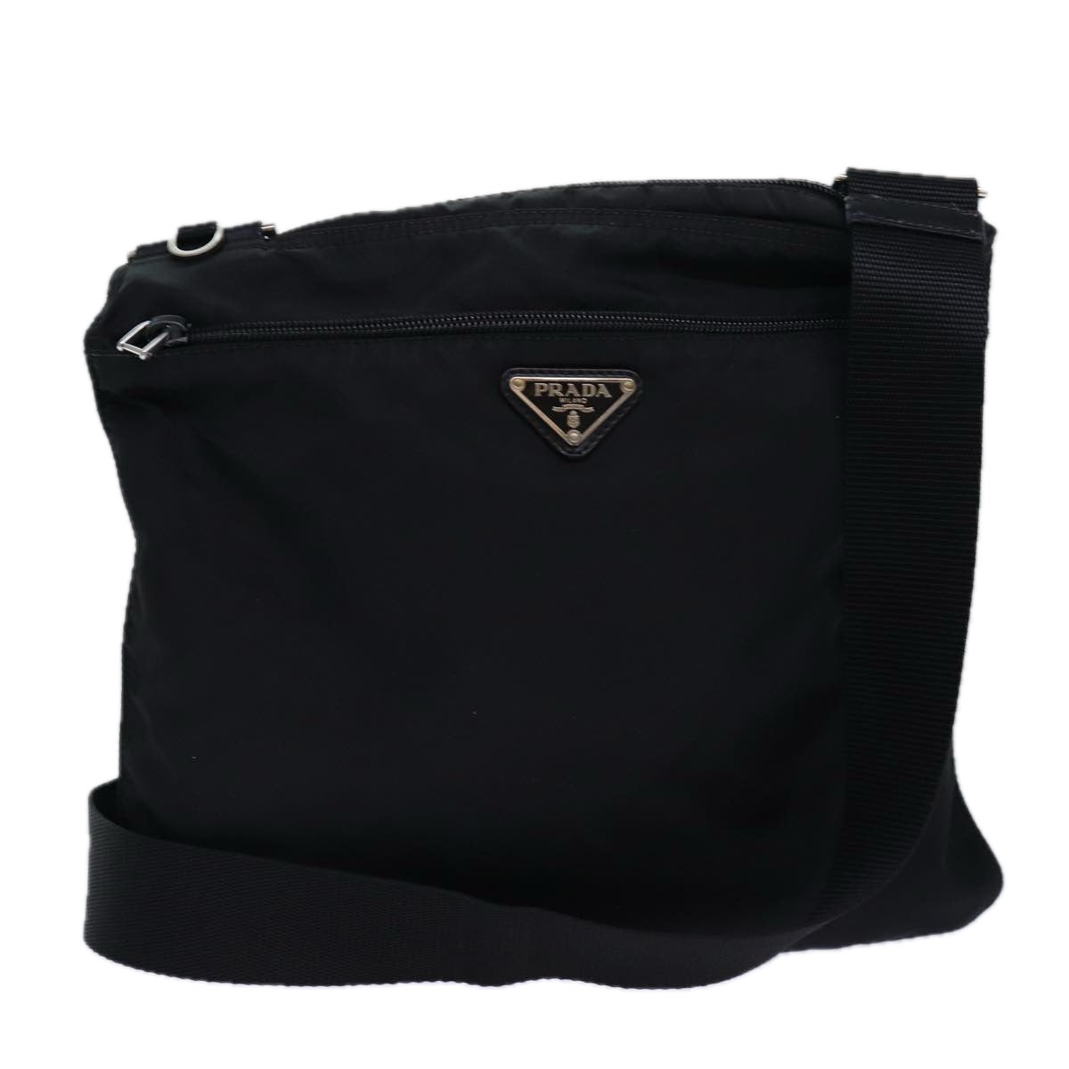 PRADA Shoulder Bag Nylon Black Auth