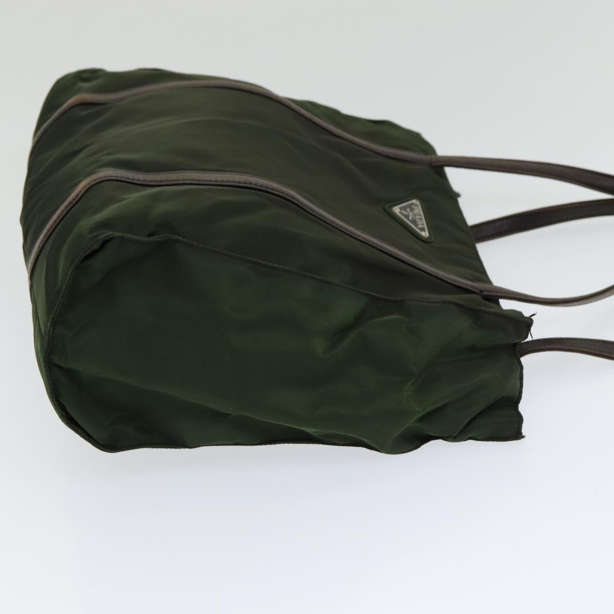 PRADA Shoulder Bag Nylon Khaki Auth