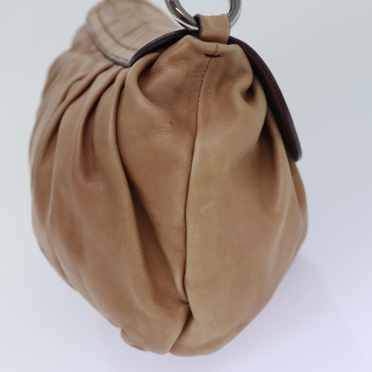 PRADA Shoulder Bag Leather Brown Auth