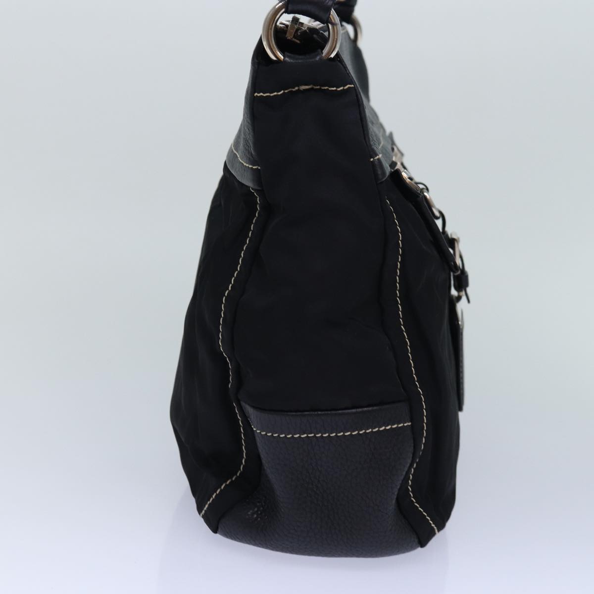 PRADA Shoulder Bag Nylon Black Auth